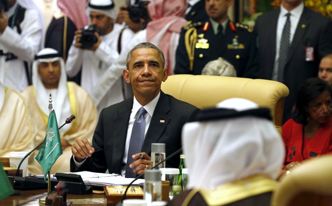 Barack Obama, durante una cumbre del Consejo de Cooperación del Golfo en Riad, el 21 de abril de 2016 (Reuters)