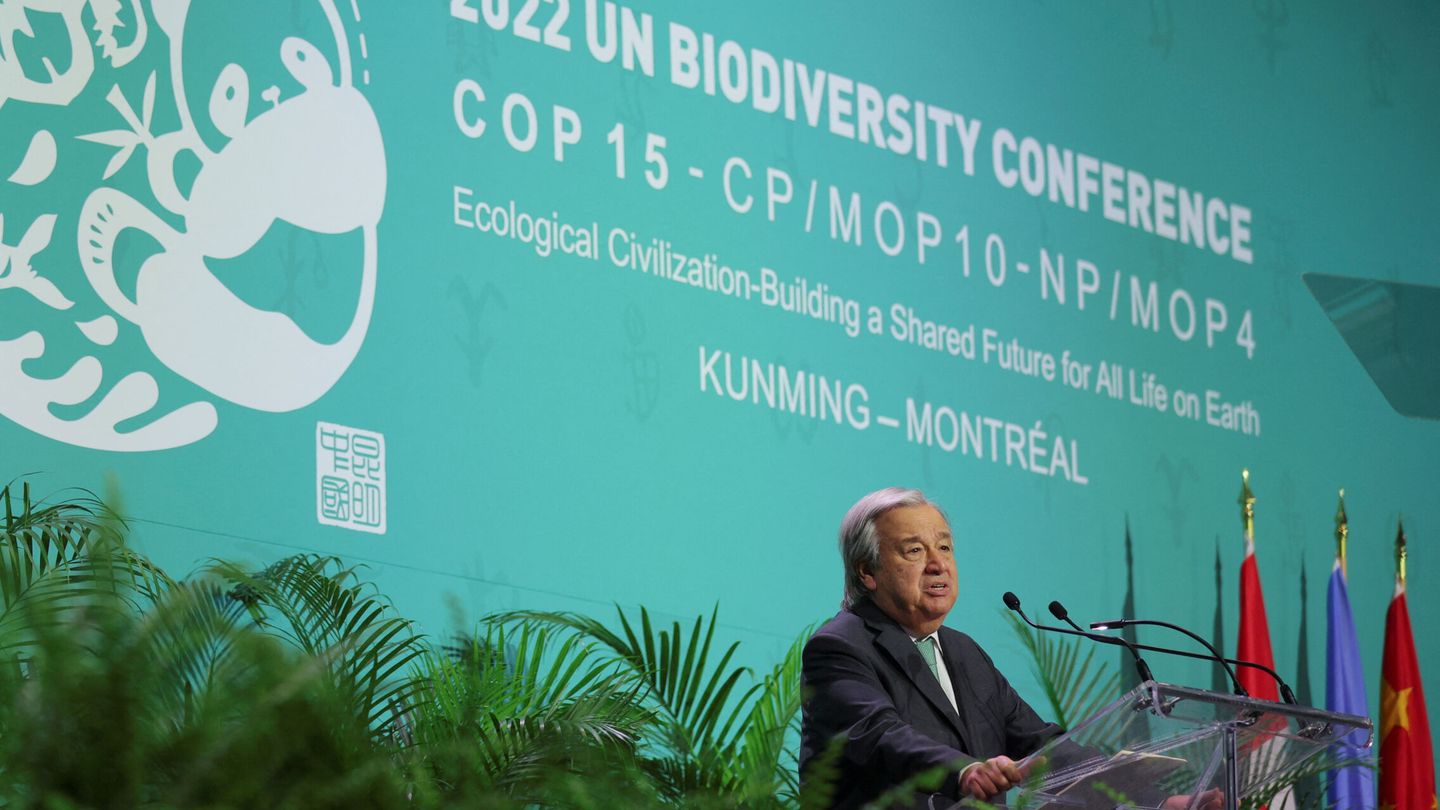 António Guterres, durante su intervención en la cumbre de Montreal. (Reuters/C. Muschi)