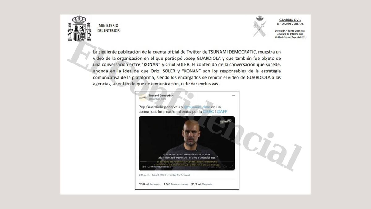 Mensajes de Tsunami sobre el vídeo de Guardiola: "¿No sale en TV3? No han cumplido"