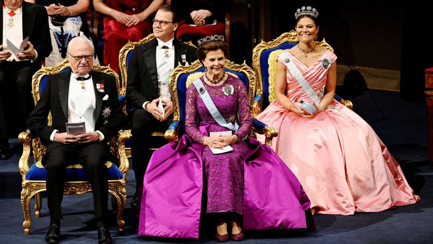 La familia real sueca, en los Premios Nobel de 2022. (Reuters)