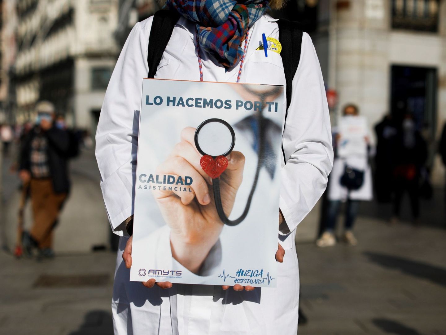 Huelga de médicos de Madrid por sus condiciones laborales. (EFE/David Fernández)