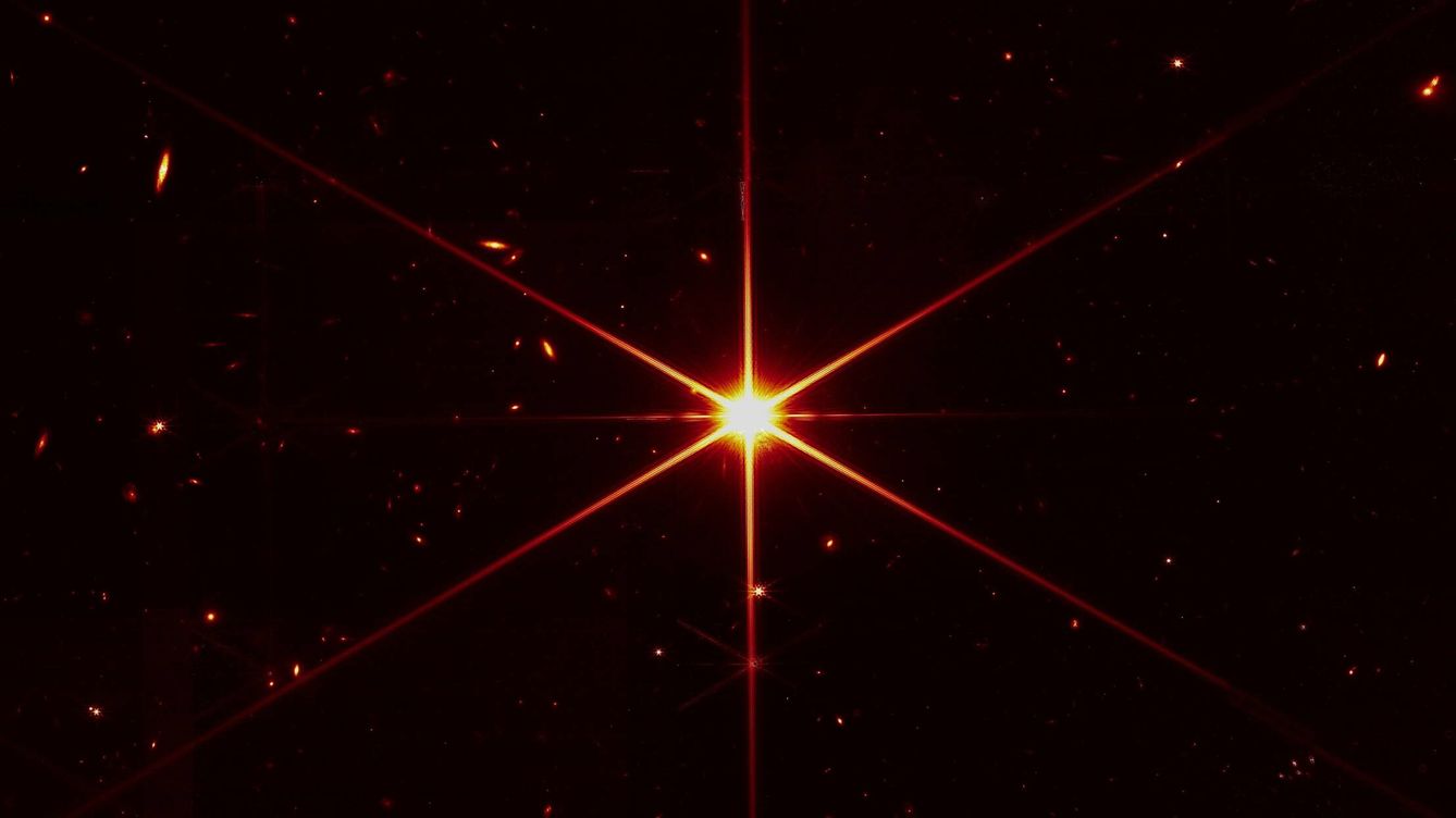 Foto: La primera imagen enfocada del telescopio espacial James Webb. (NASA/STScI)