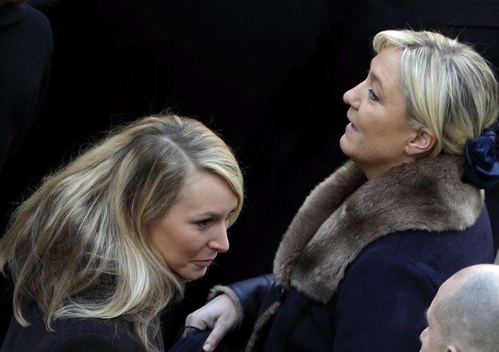 Foto: Marine y Marion Le Pen durante una ceremonia en París (Reuters)