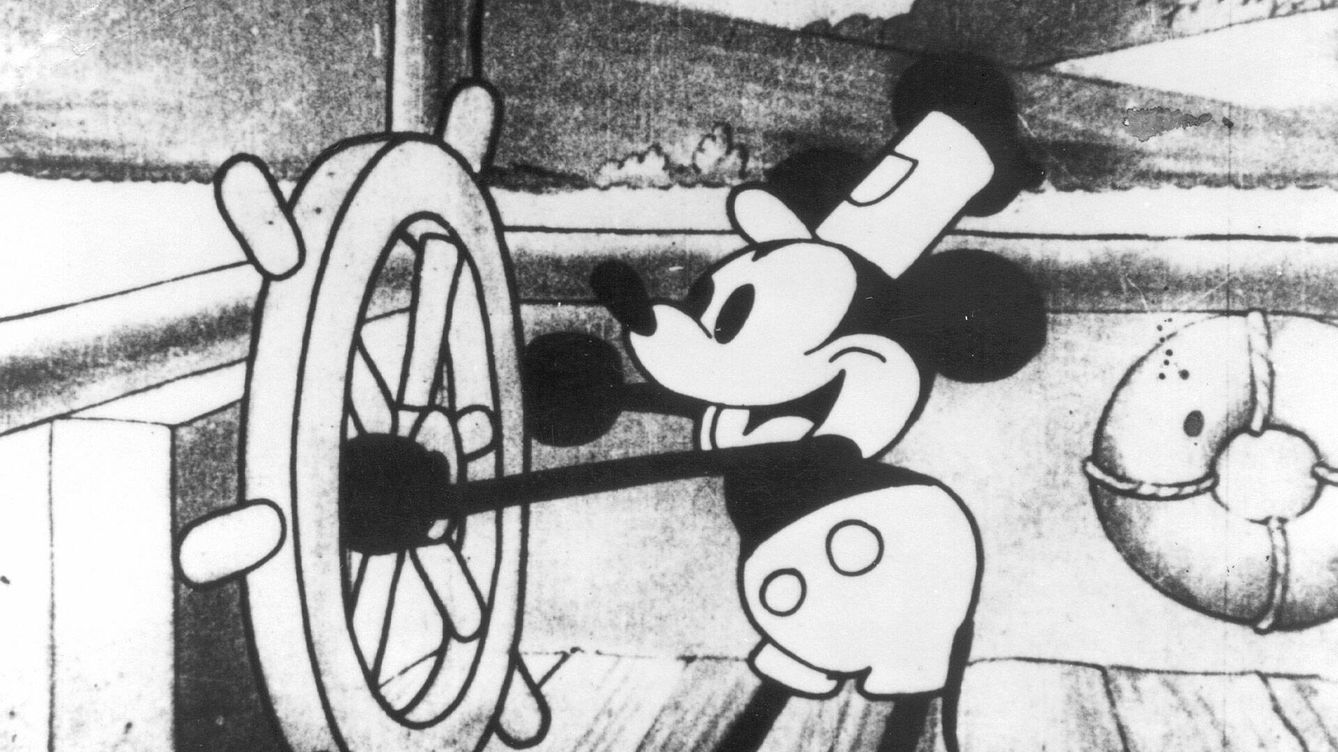 Foto: Mickey Mouse en un frame de la película 'Steamboat Willie'. (Cordon Press)