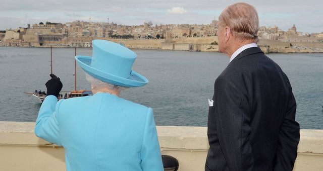 La reina Isabel y Felipe de Edimburgo. (Getty)