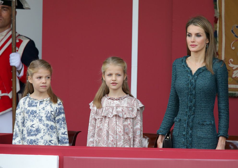 Foto: La Reina Letizia, la Princesa de Asturias y la infanta Sofía el pasado 12 de Octubre (Gtres)