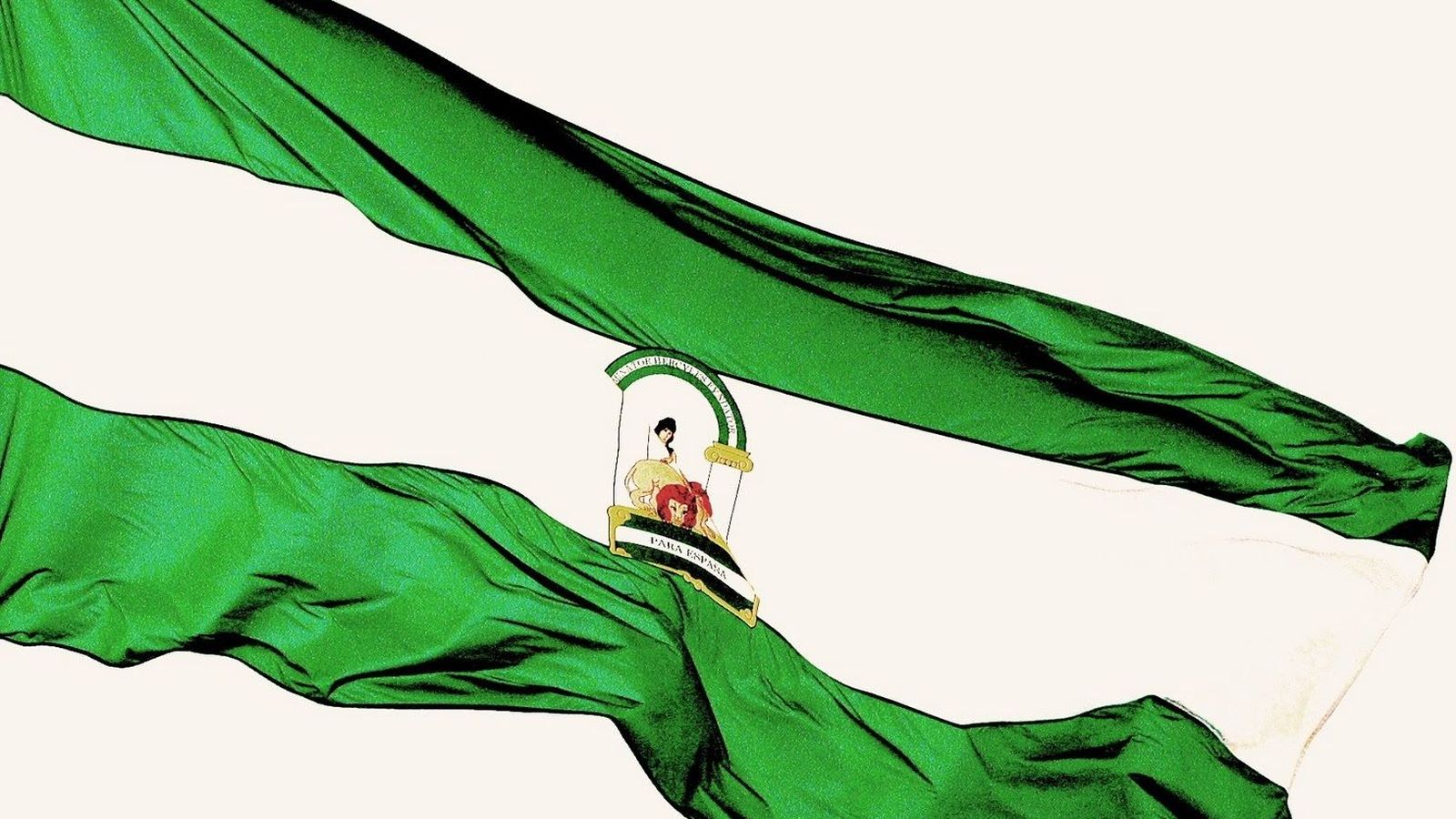 Foto:  Bandera de la Junta de Andalucía.