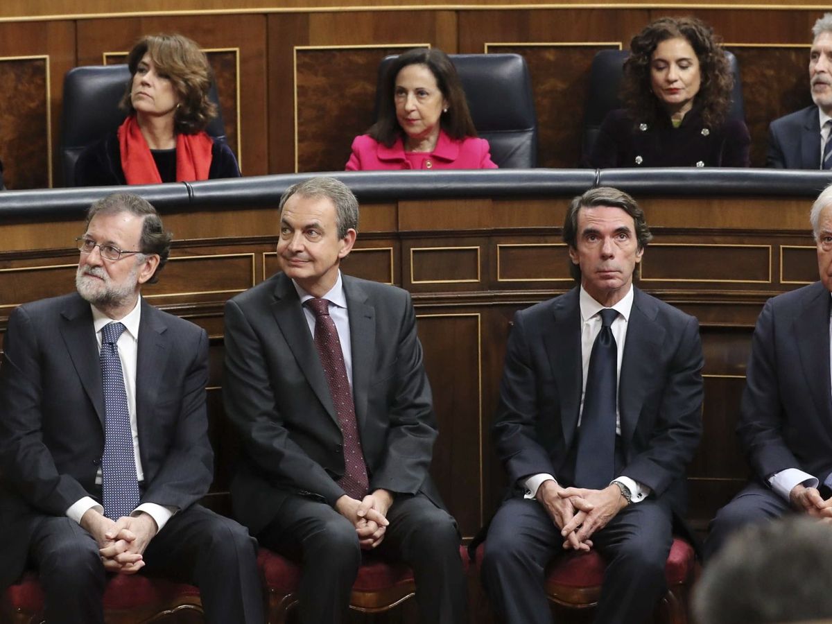 Foto: Los expresidentes del Gobierno Felipe González, José María Aznar, José Luis Rodríguez Zapatero y Mariano Rajoy. (EFE)