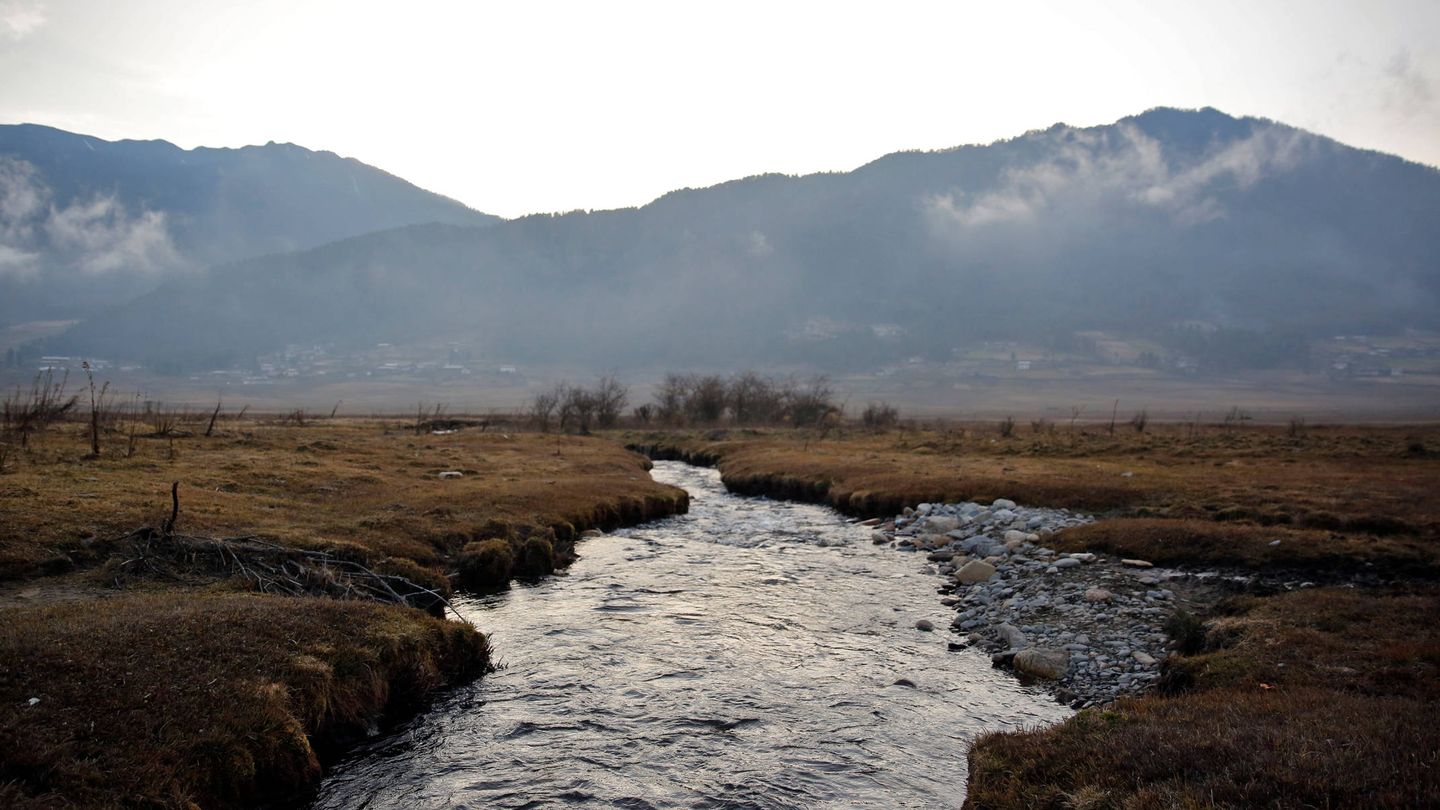 El valle de Phobjikha, en Bután (Reuters)