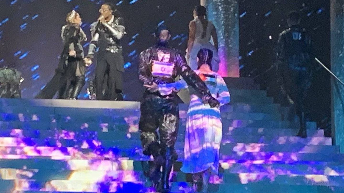 La bandera de Palestina en la actuación de Madonna en Eurovision 2019 