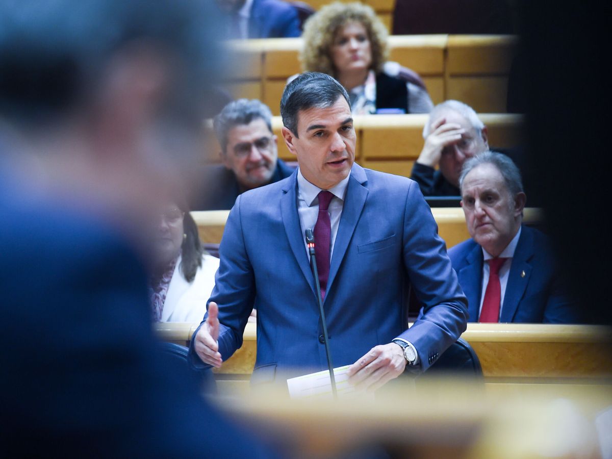 Foto: Pedro Sánchez en el Senado el pasado 12 de marzo. (Europa Press/Gustavo Valiente) 