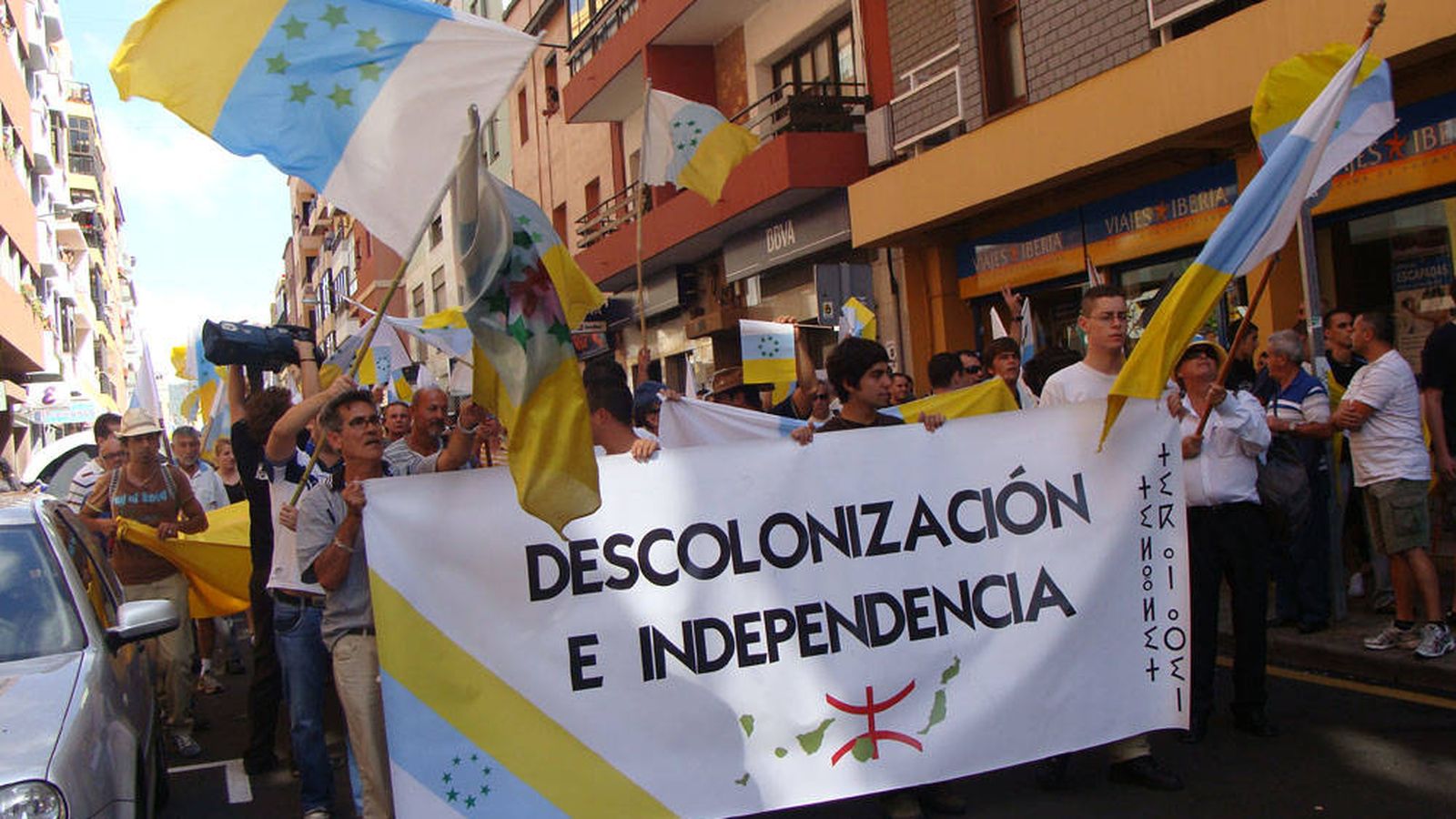 Foto: Manifestación independentista en Canarias.