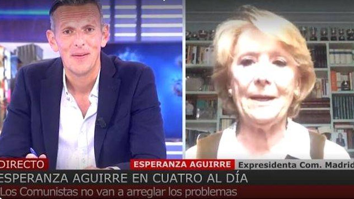 Esperanza Aguirre veta a Carmona y se enfrenta a Joaquín Prat: "Son datos falsos dados por un podemita"