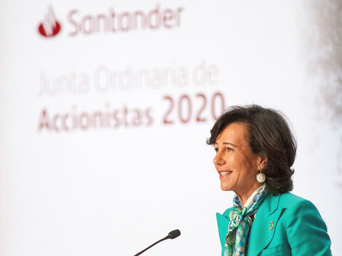 Foto: Ana Botín, presidenta de Santander, en la última junta de accionistas. (EFE)