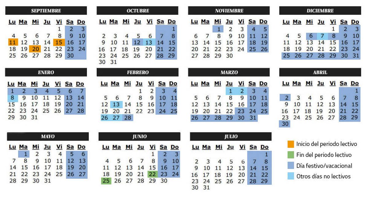 Calendario escolar del curso 2017-2018: festivos y lectivos en Andalucía