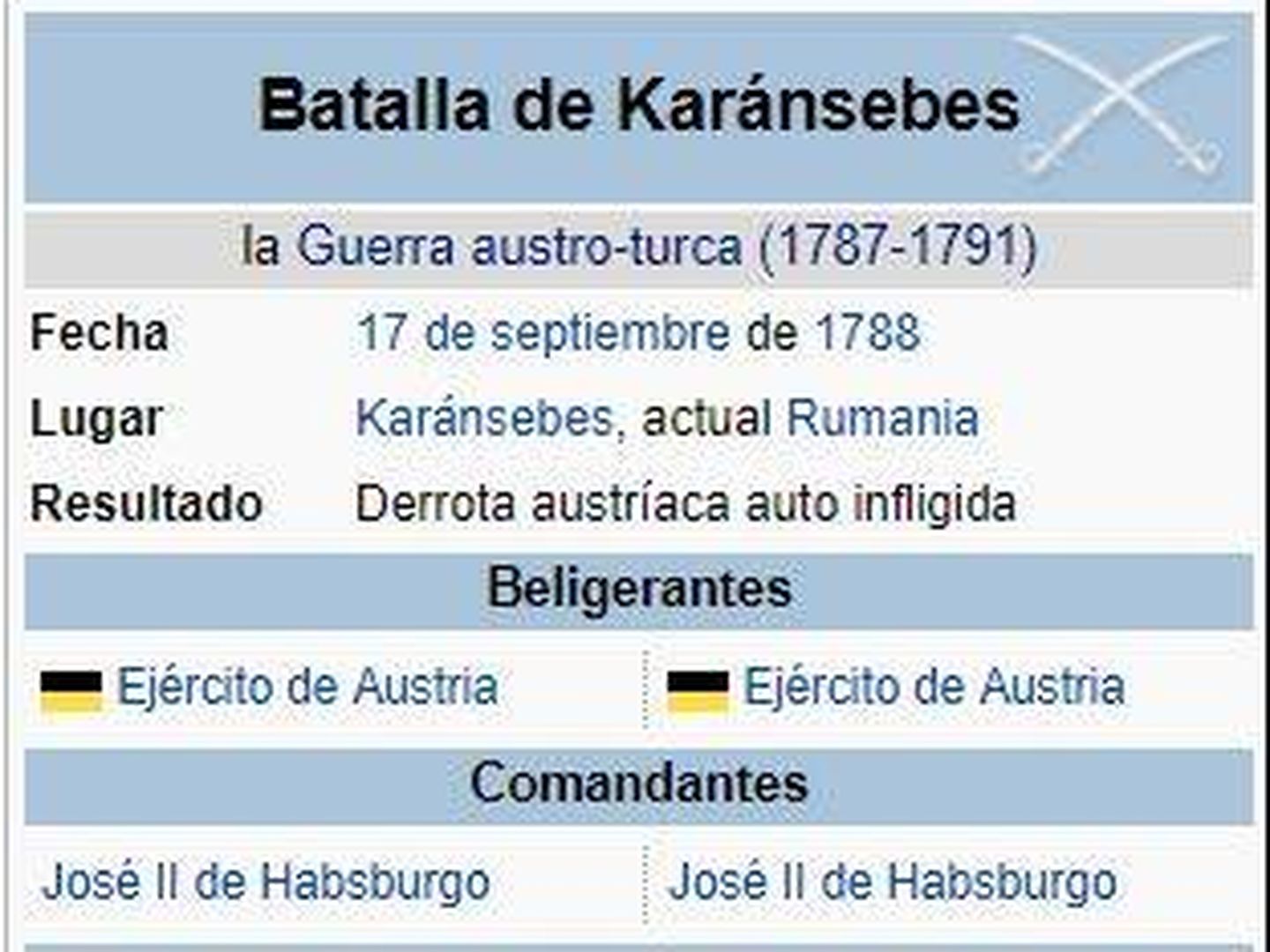 Así es como pasas a la historia en Wikipedia cuando tu ejército pierde los papeles.