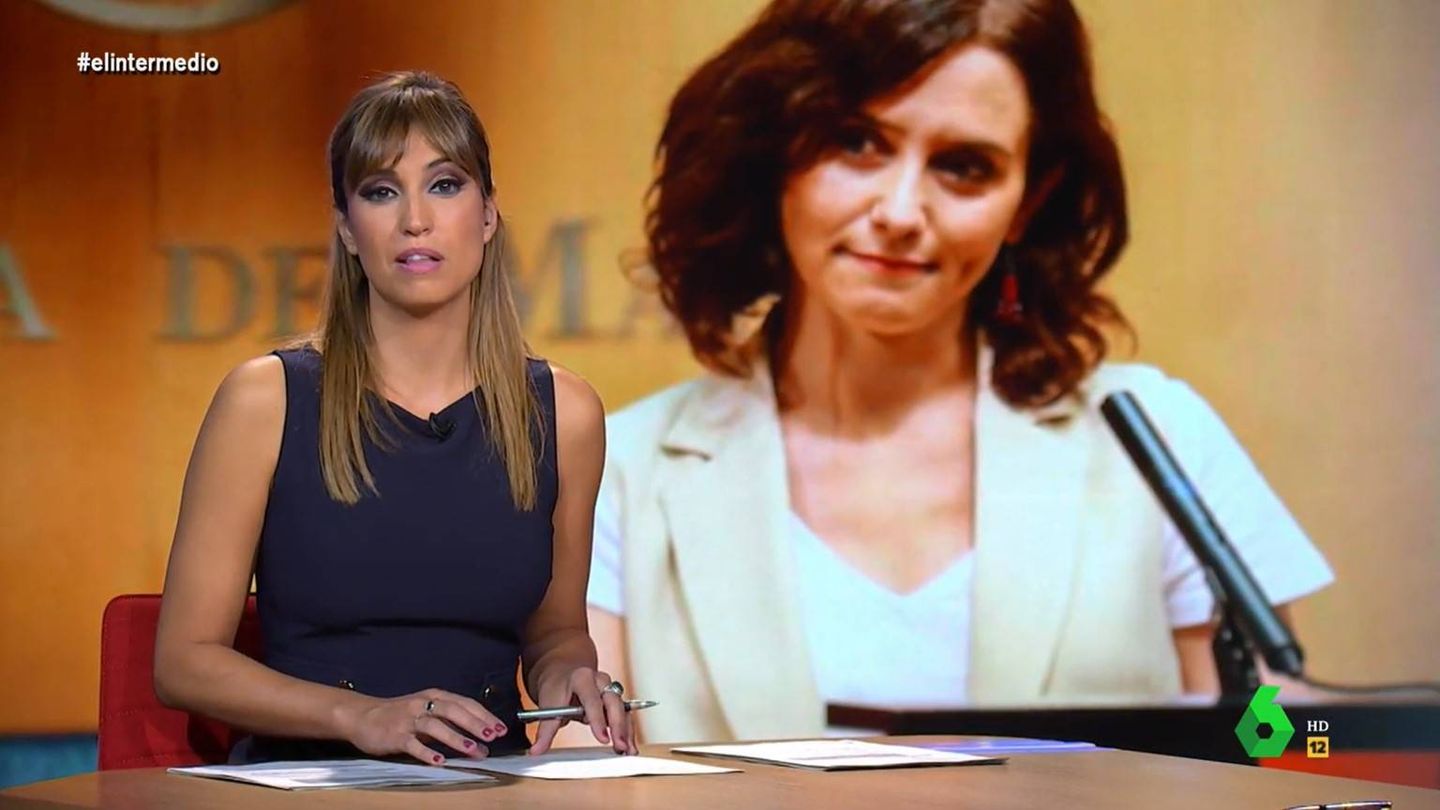 Sandra Sabatés, repasando las declaraciones de Isabel Díaz Ayuso. (Atresmedia)