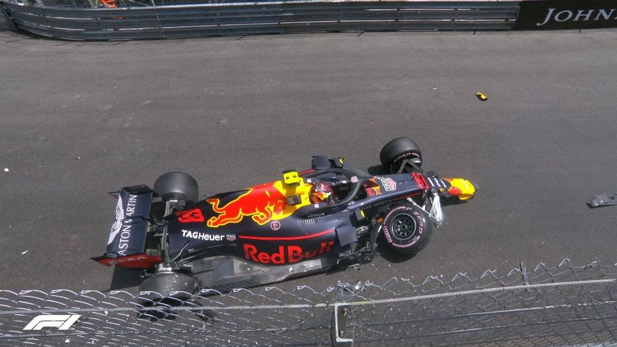 Verstappen se lleva la bronca tras estrellarse en los libres: saldrá último en Mónaco