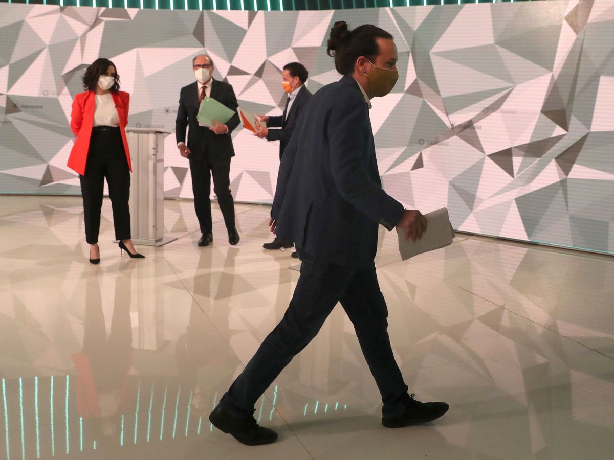 Foto: Debate electoral de los líderes de los principales partidos políticos madrileños. (EFE)