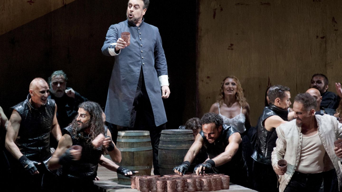 Carlos Álvarez, en la intepretación del 'Otello' de Verdi en el Festival de Peralada. (EFE)