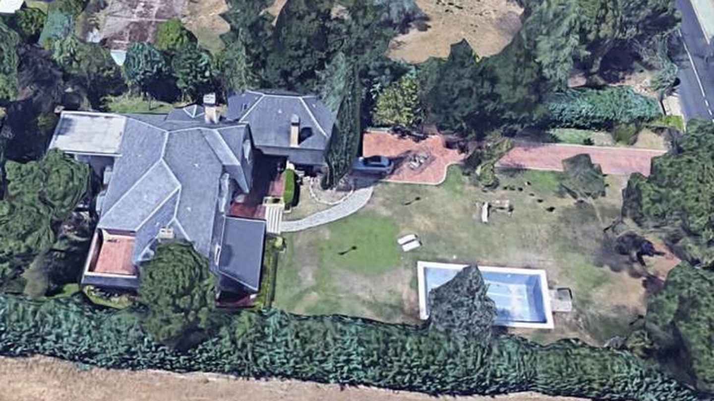 Vista aérea de la casa de Paula y David. (Google)