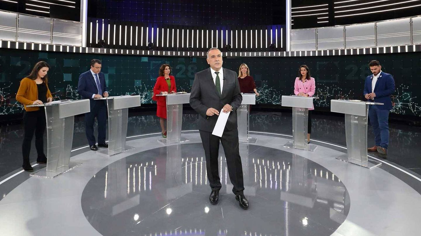 Xabier Fortes, en el debate a seis de TVE. (RTVE)