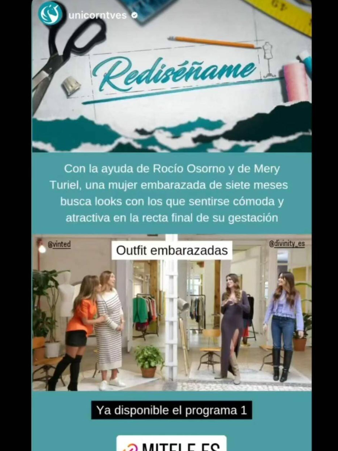 El programa 'Rediséñame', en el que Rocío es jurado. (Instagram/@rocioosorno)