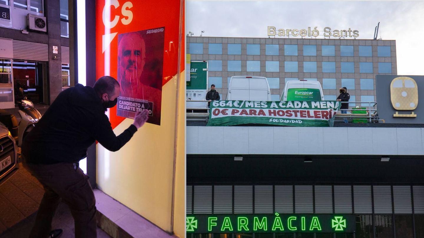 Acciones del sindicato Solidaridad en Barcelona. (D.B.)