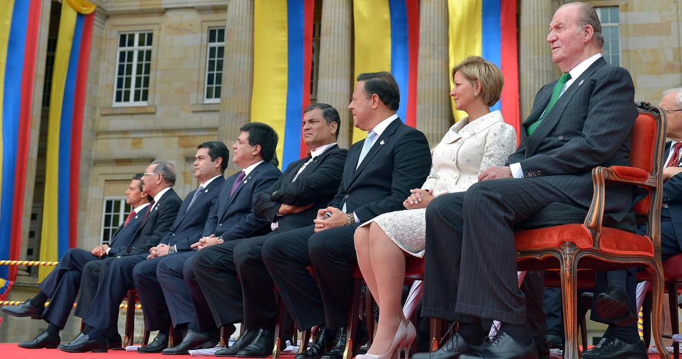 El Rey Juan Carlos, en su viaje a Colombia. (Efe)