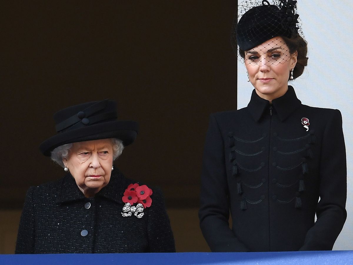 Foto: Kate Middleton, durante el Día del Recuerdo. (EFE)