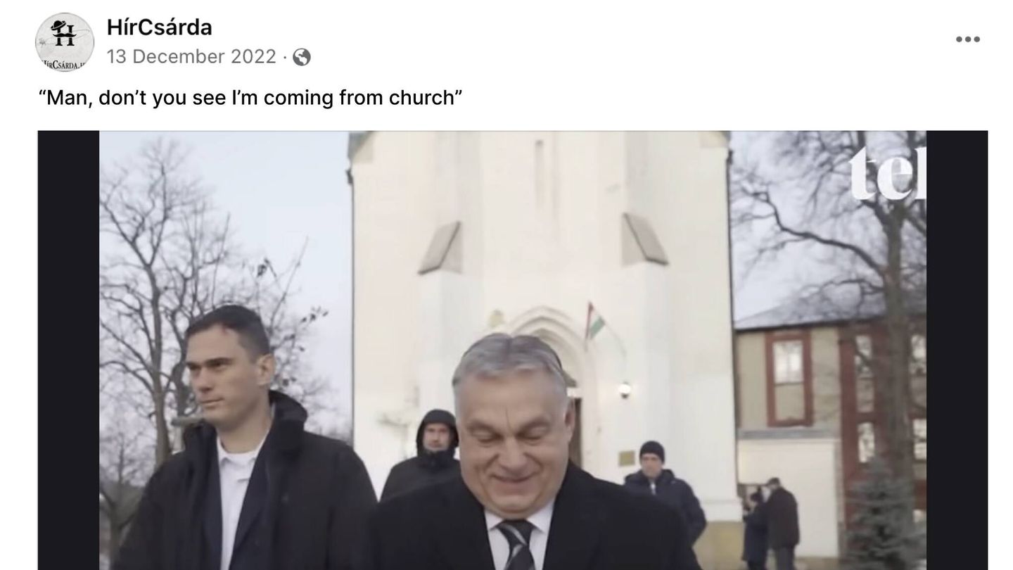 'Hombre, no ves que vengo de la iglesia'. (Twitter)
