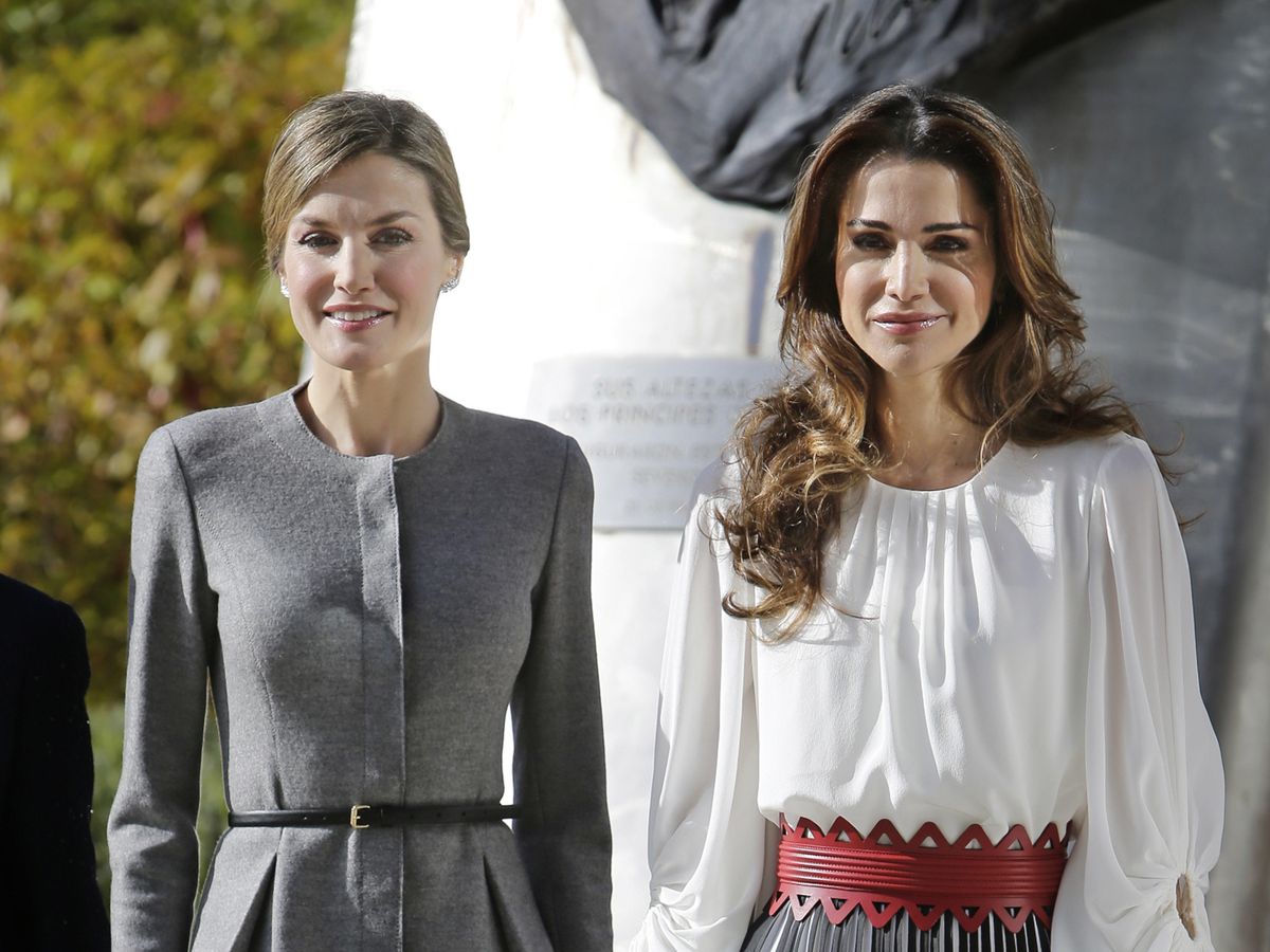 Foto: Las reinas Letizia y Rania, en una imagen de archivo. (Getty)