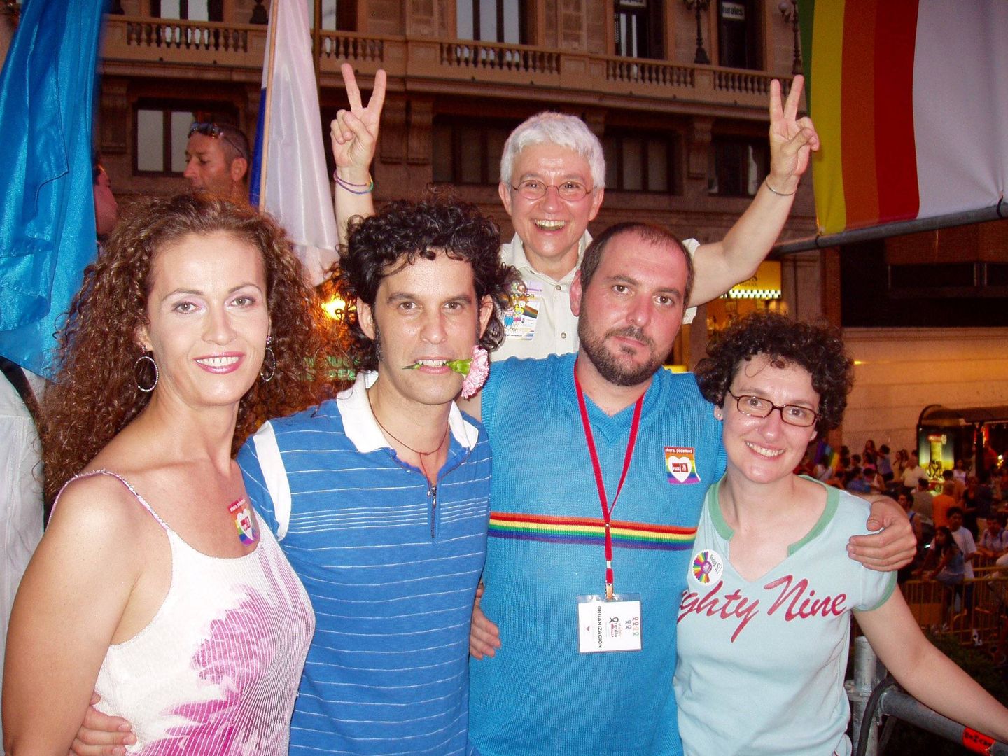 De izquierda a derecha, Carla Antonelli, Pedro Zerolo, Boti García, Miguel Ángel Fernández y Beatriz Gimeno 
