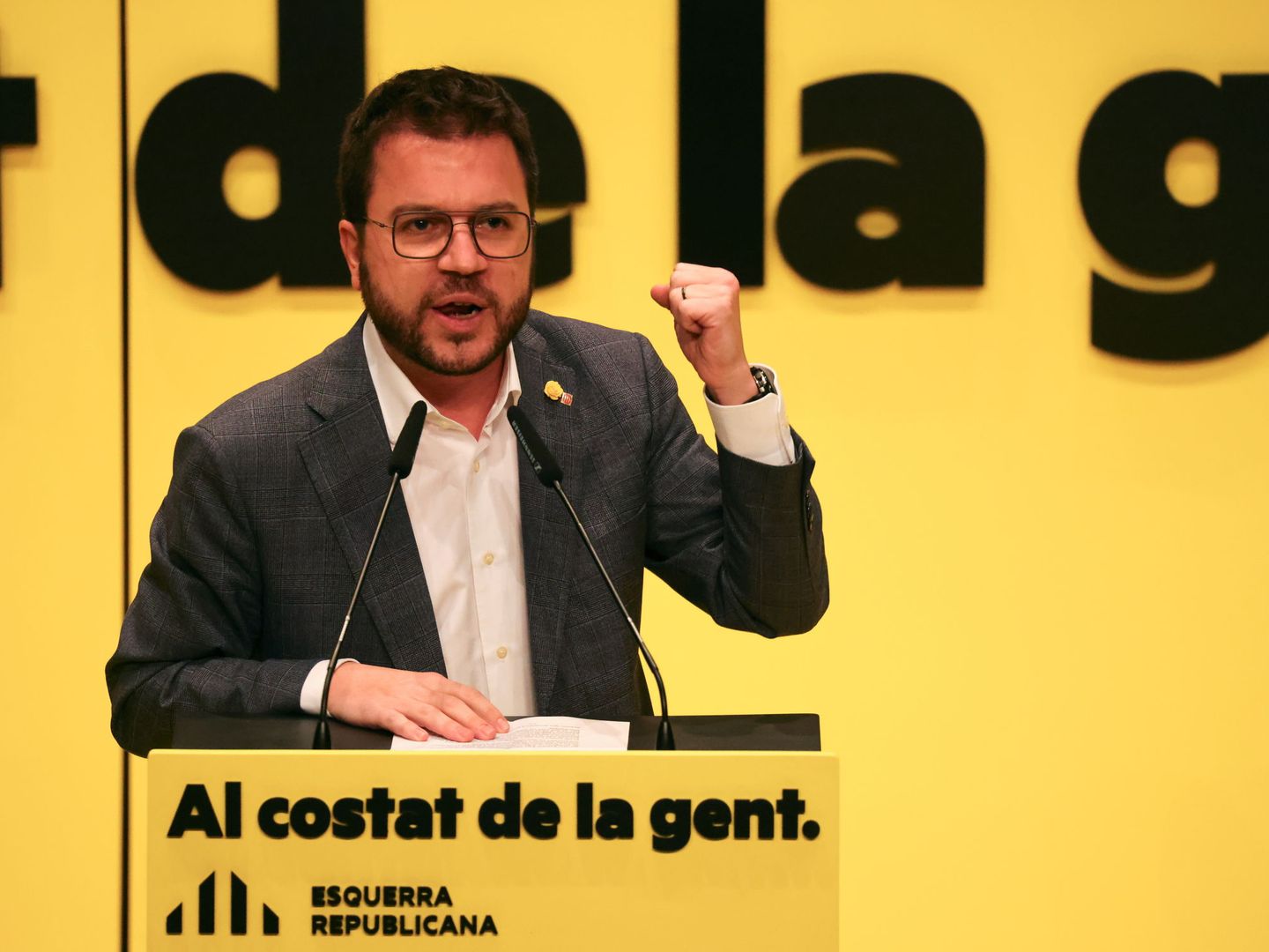 El candidato de ERC, Pere Aragonès. (Reuters)