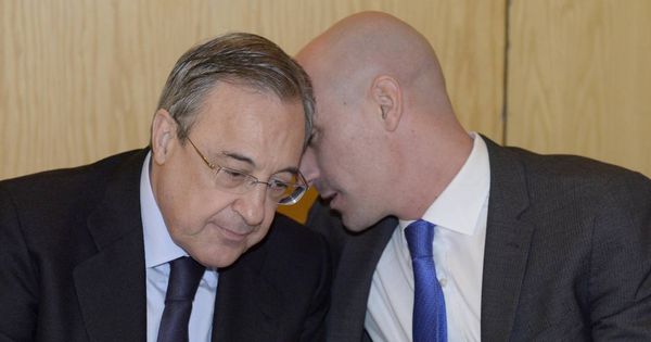 Foto: Florentino Pérez, presidente del Real Madrid, y Luis Rubiales, presidente de la RFEF. (EFE)