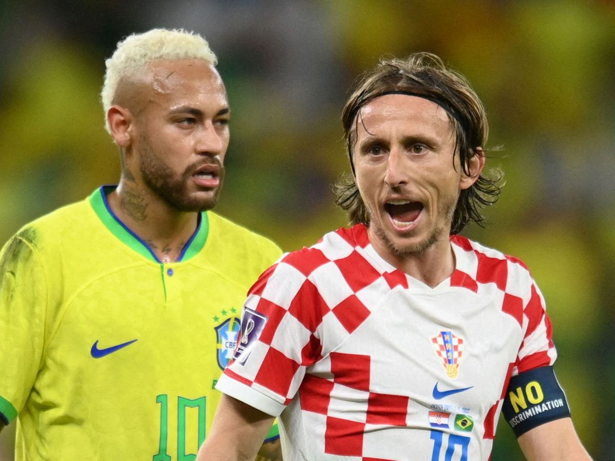 Foto: Modric, en el partido entre Croacia y Brasil. (Reuters/Annegret Hilse)