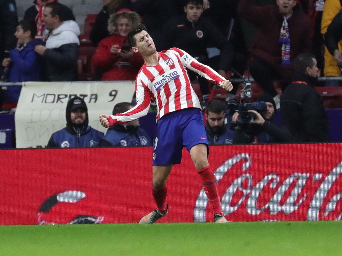 Foto: Álvaro Morata celebró con rabia su gol ante Osasuna. (EFE)