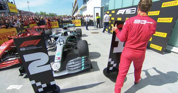 Foto: El numerito de Vettel en Canadá. (Fórmula 1)