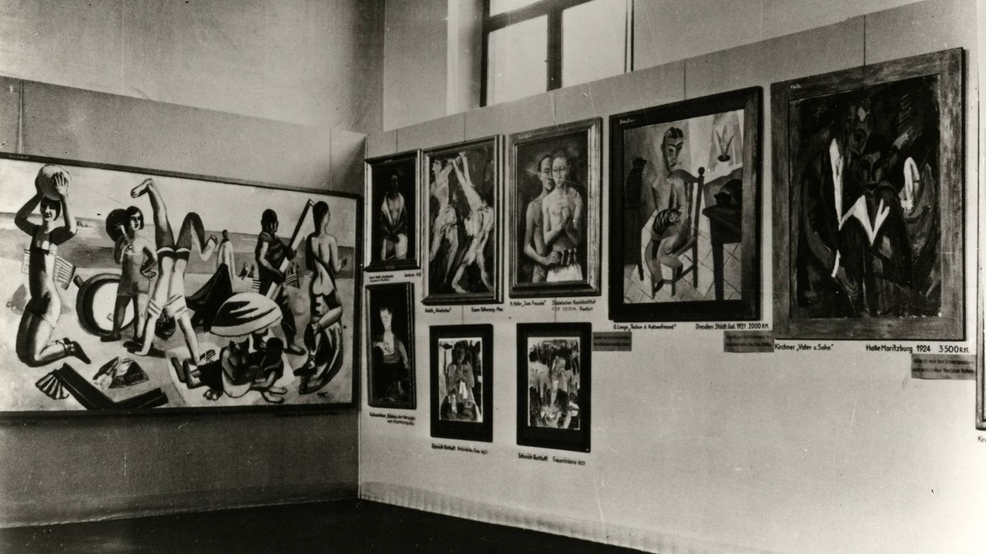 Exposición de arte degenerado en 1937.