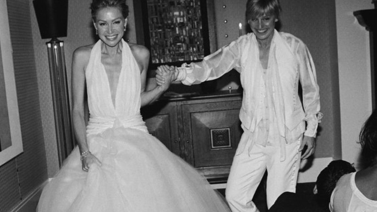 Portia de Rossi rescata su vestido de novia 15 años después de la boda con Ellen DeGeneres