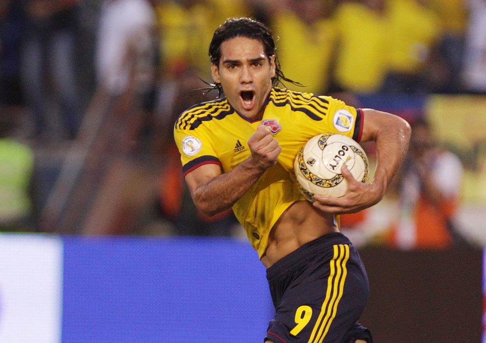 Foto: Falcao celebra un gol con Colombia (Efe).