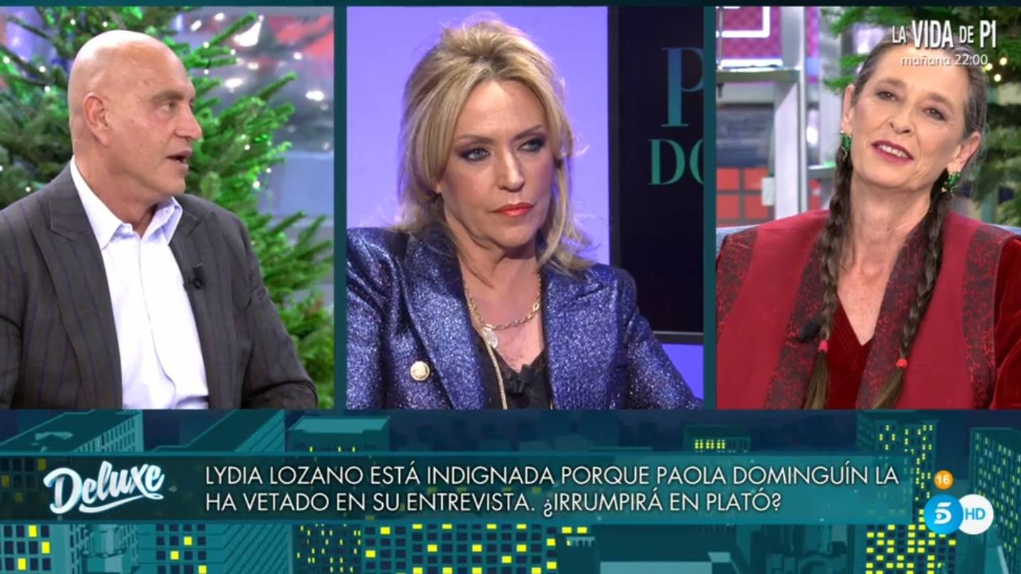 Matamoros, Lozano y Dominguín, en 'Sábado Deluxe'. (Telecinco).