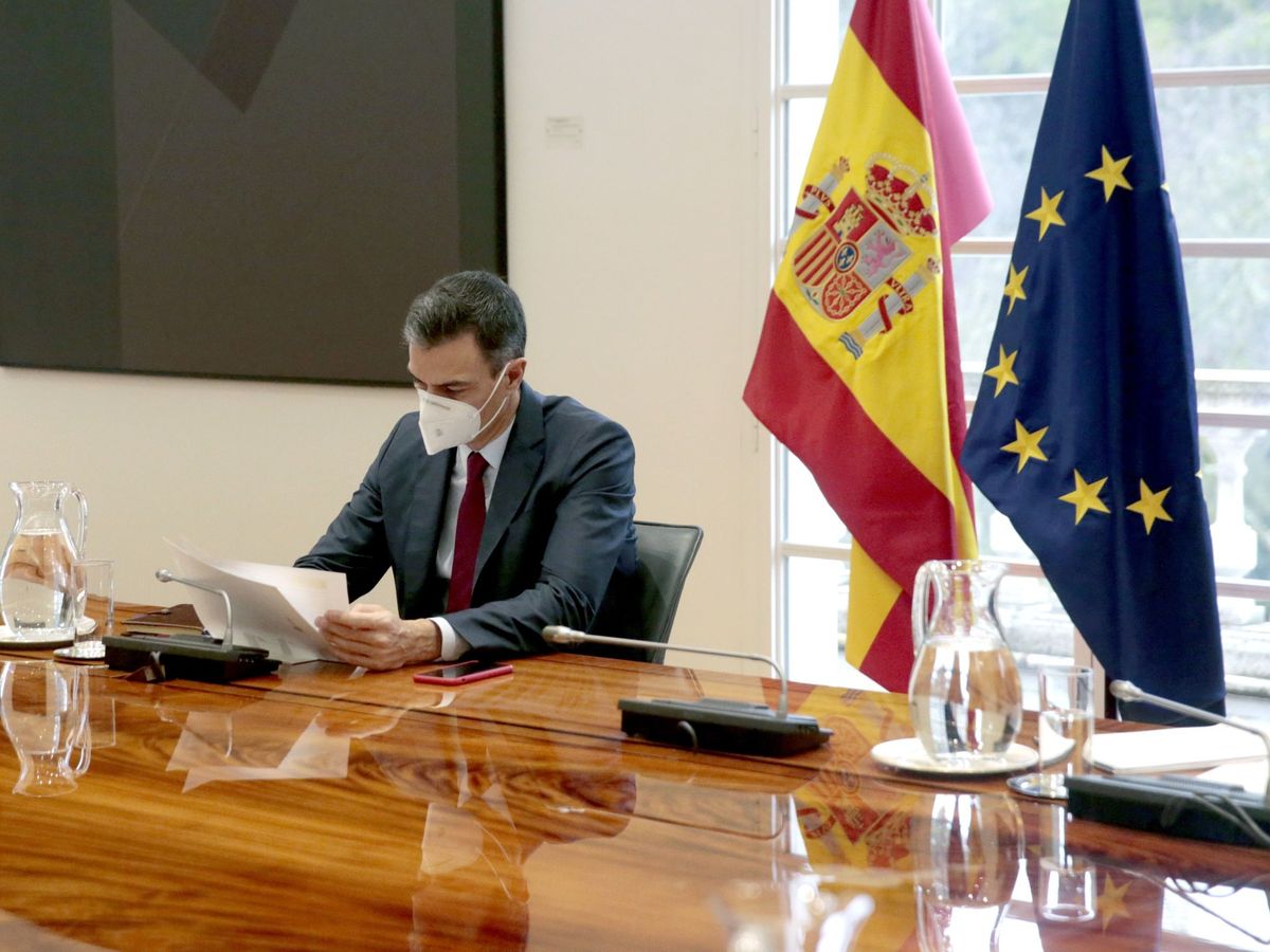 Foto: Reunión del comité de seguimiento del coronavirus. El presidente del Gobierno, Pedro Sánchez. (EFE)