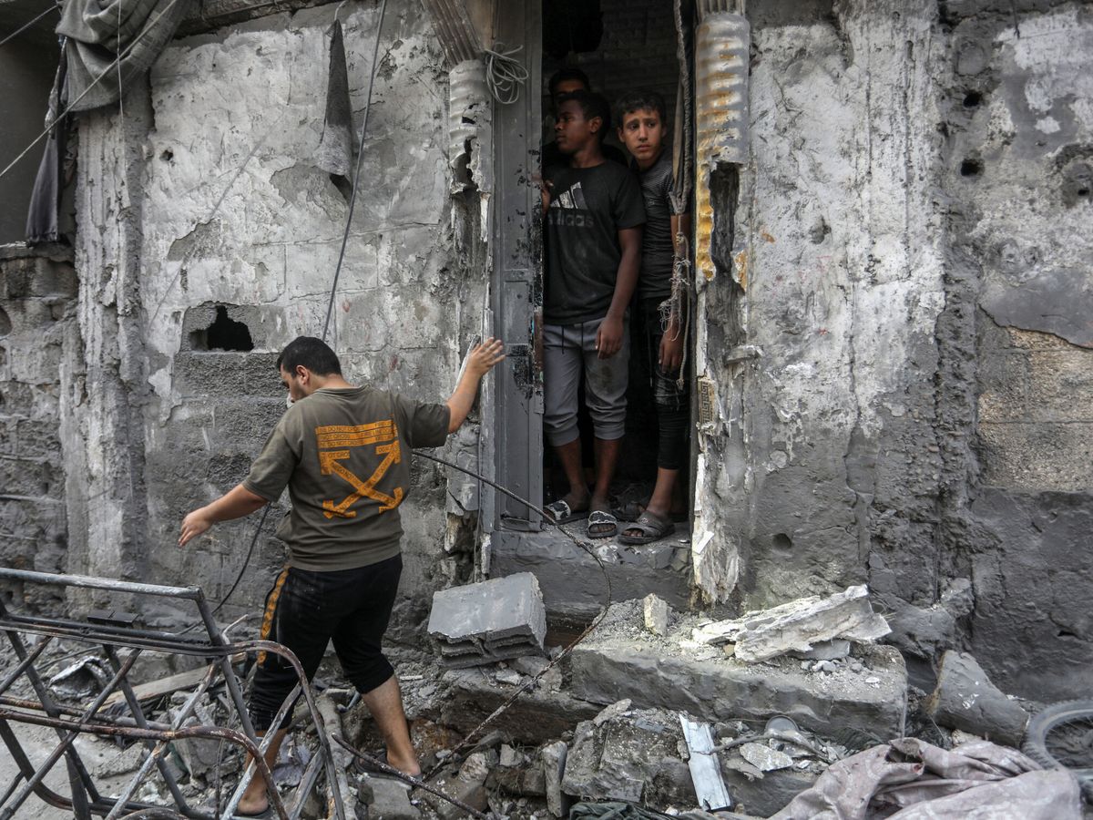 Foto: Ruinas de un edificio en Gaza destruido tras un bombardeo israelí. (Europa Press/Abed/Rahim)