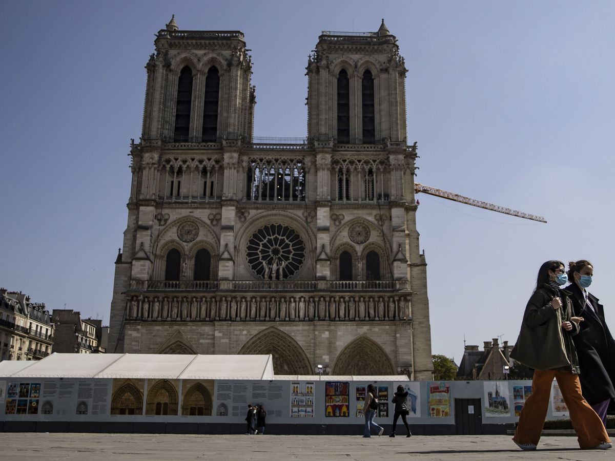 Foto: Notre Dame en obras. (EFE)
