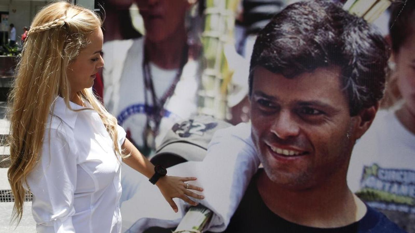 Foto: Lilian Tintori, junto a su marido, Leopoldo López. (Reuters)