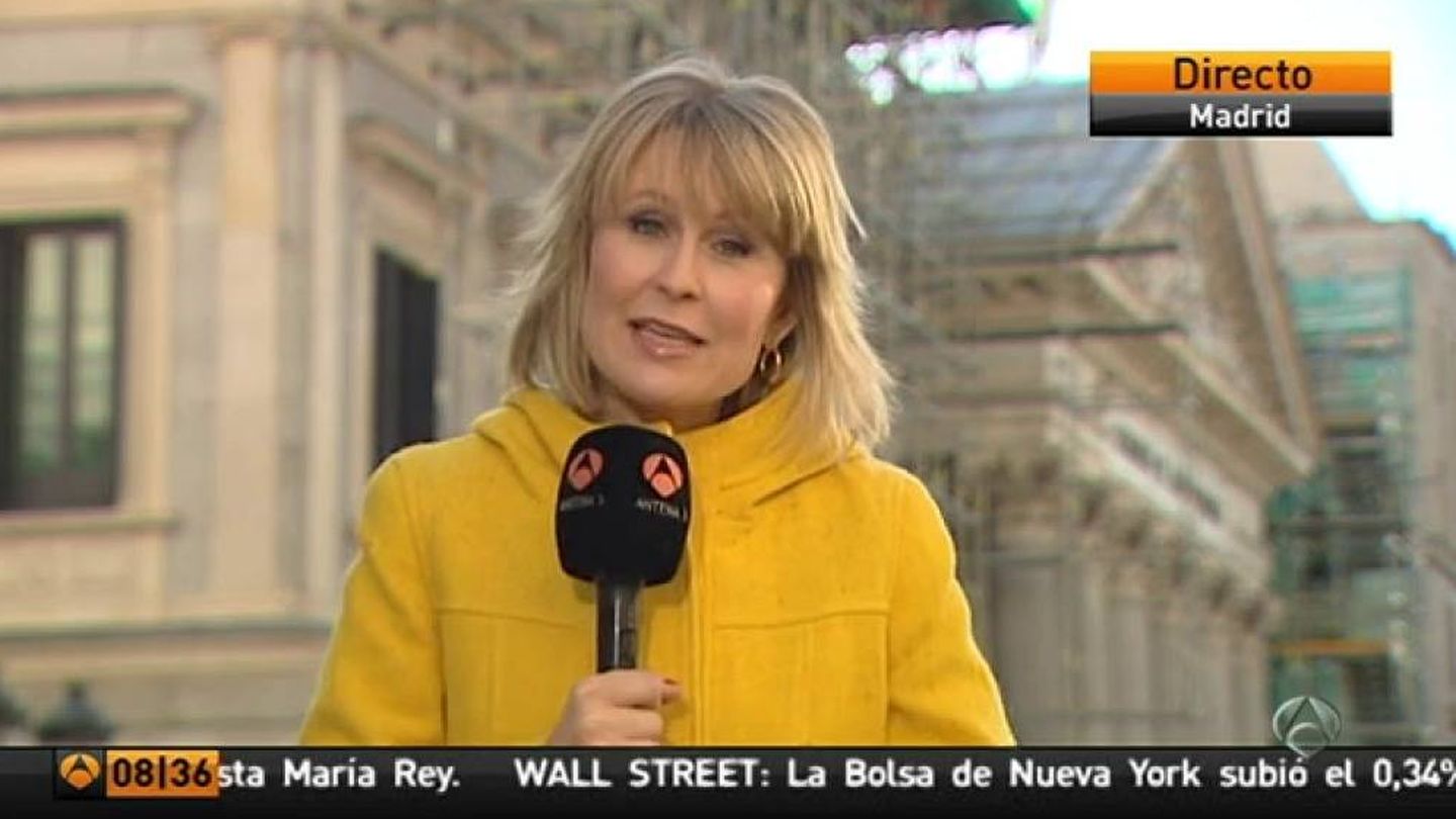 María Rey como corresponsal en Antena 3.