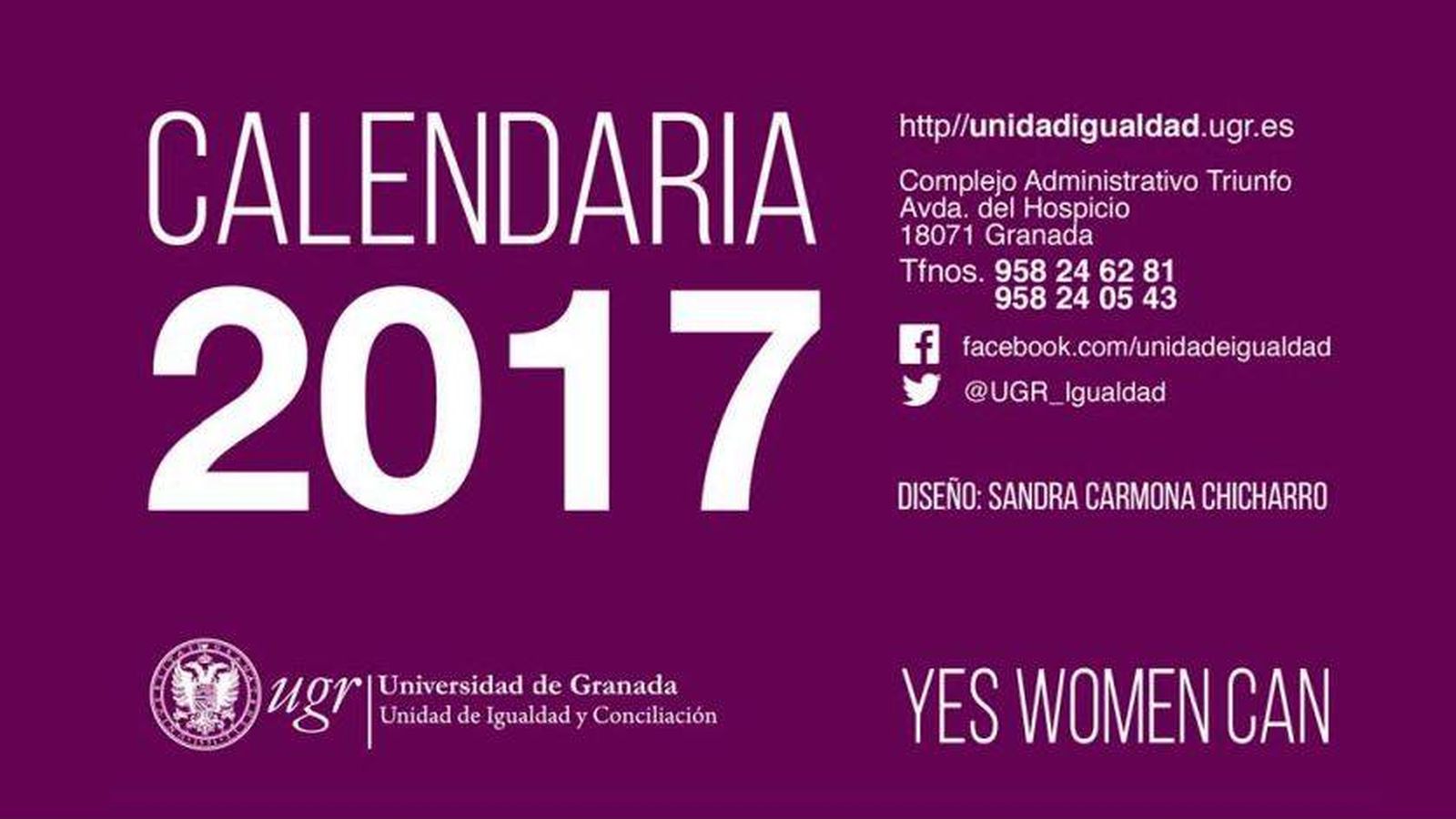 Foto: Imagen del calendario editado por la Universidad de Granada.