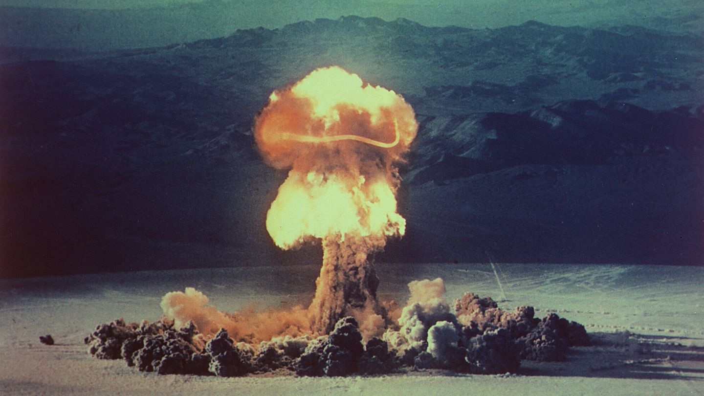 Un test nuclear en el desierto de Nevada