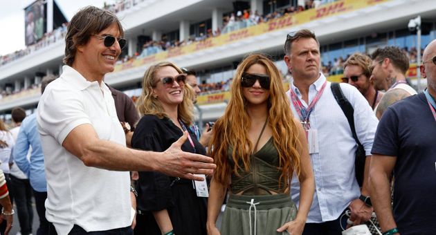 Shakira y Tom Cruise, juntos en el Gran Premio de F1 en Miami. (Gtres)
